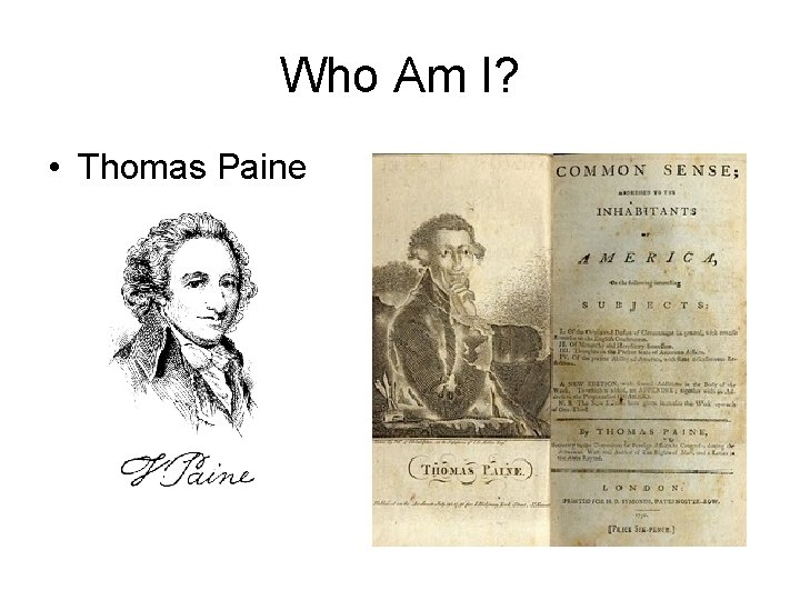 Who Am I? • Thomas Paine 