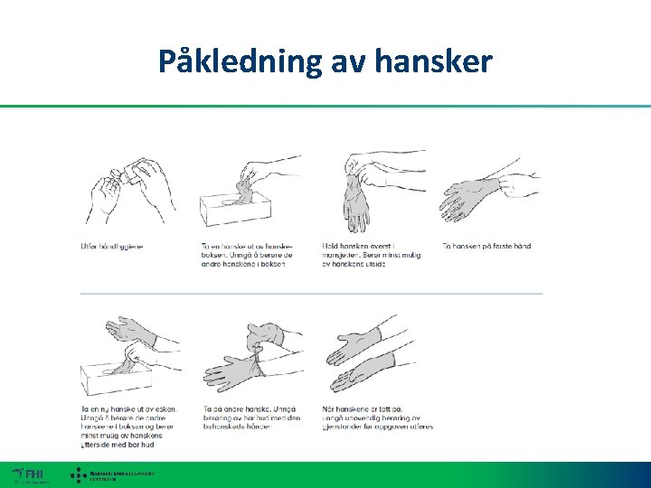 Påkledning av hansker 