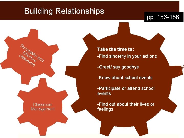 Building Relationships Su cc Ef essf cla fec ul a ss tive nd ro