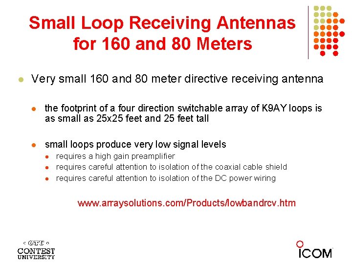 Small Loop Receiving Antennas for 160 and 80 Meters l Very small 160 and