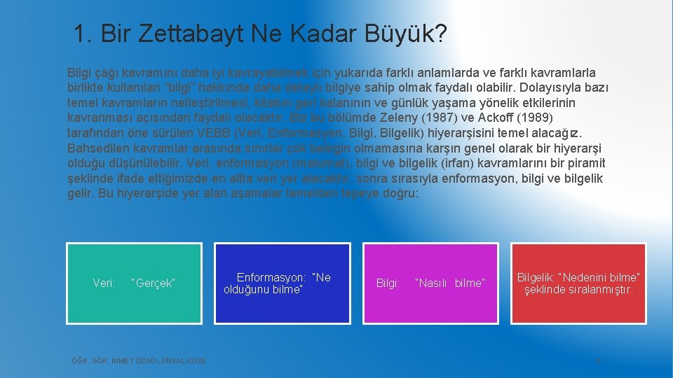 1. Bir Zettabayt Ne Kadar Büyük? Bilgi çağı kavramını daha iyi kavrayabilmek için yukarıda