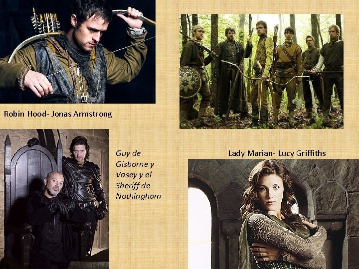 Robin Hood- Jonas Armstrong Guy de Gisborne y Vasey y el Sheriff de Nothingham