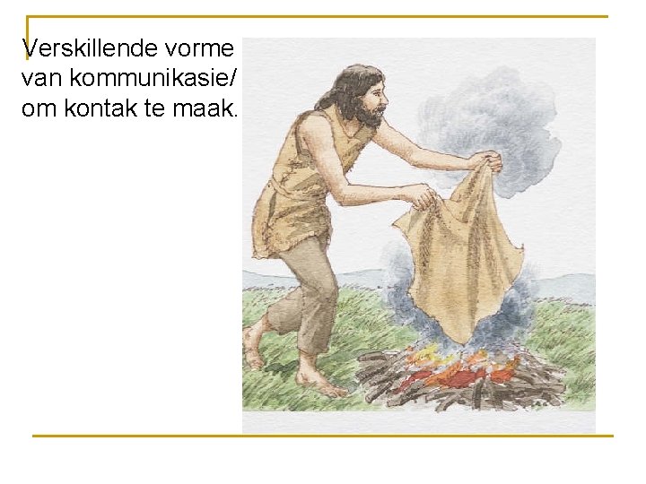 Verskillende vorme van kommunikasie/ om kontak te maak. 