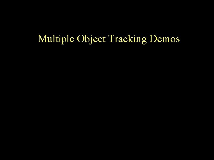 Multiple Object Tracking Demos 