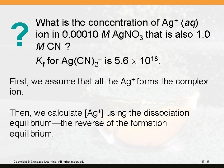 ? What is the concentration of Ag+ (aq) ion in 0. 00010 M Ag.