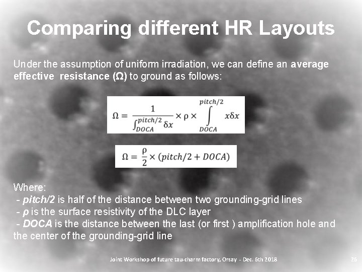 Comparing different HR Layouts Under the assumption of uniform irradiation, we can define an
