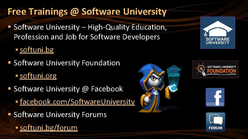 Free Trainings @ Software University § Software University – High-Quality Education, Profession and Job