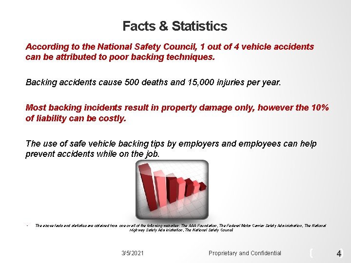 Facts & Statistics According to the National Safety Council, 1 out of 4 vehicle