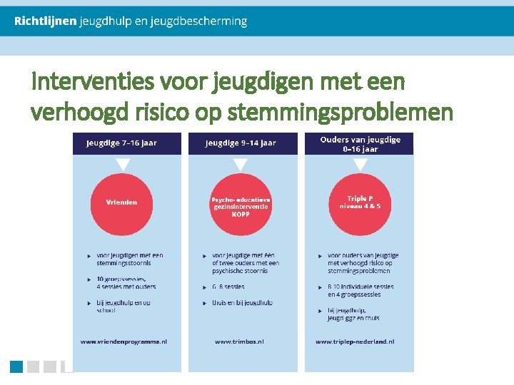 Interventies voor jeugdigen met een verhoogd risico op stemmingsproblemen 