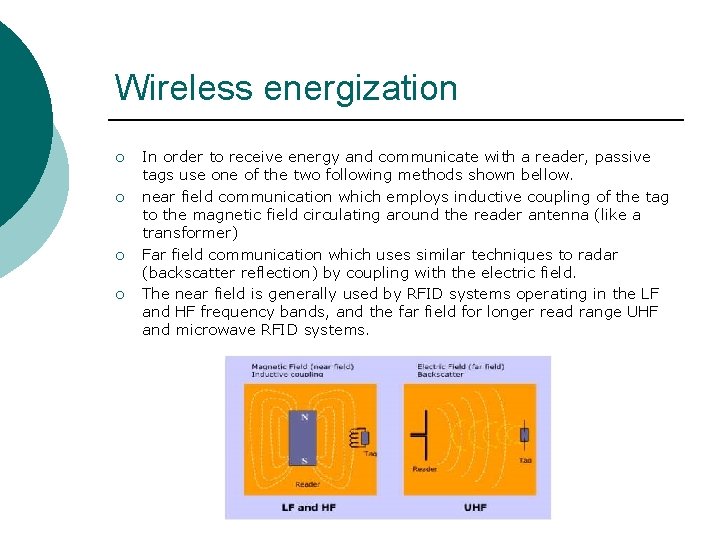 Wireless energization ¡ ¡ In order to receive energy and communicate with a reader,