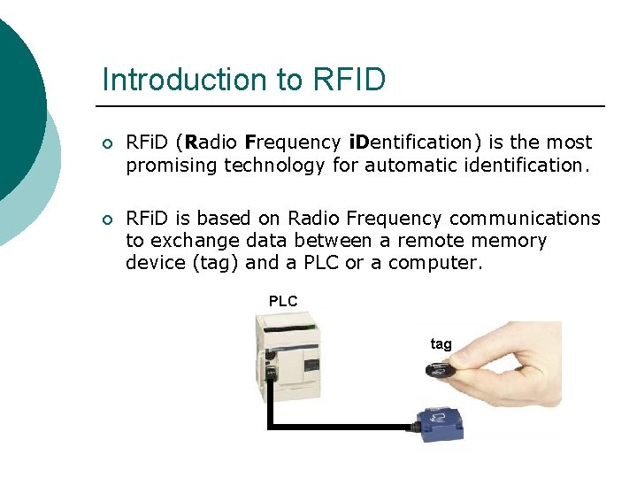 Introduction to RFID ¡ RFi. D (Radio Frequency i. Dentification) is the most promising