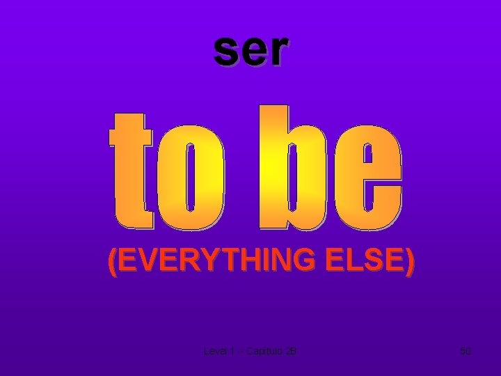 ser (EVERYTHING ELSE) Level 1 – Capítulo 2 B 50 