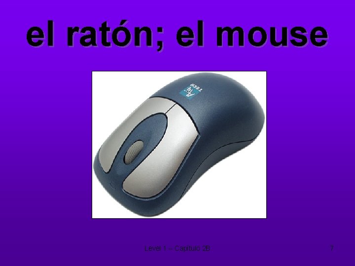 el ratón; el mouse Level 1 – Capítulo 2 B 7 