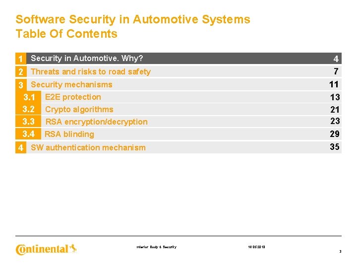 Software Security in Automotive Systems Table Of Contents 34 9 7 11 13 21