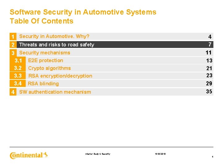 Software Security in Automotive Systems Table Of Contents 34 9 7 11 13 21