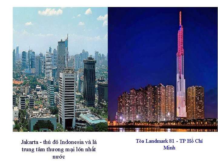 Jakarta - thủ đô Indonesia và là trung tâm thương mại lớn nhất nước
