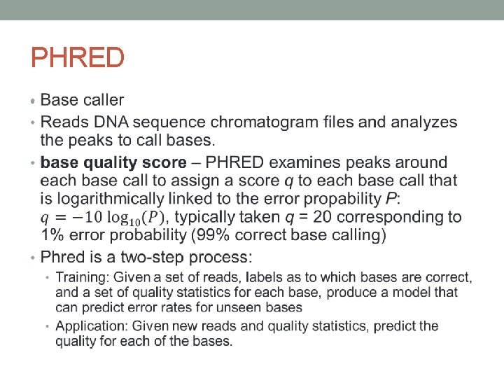 PHRED • 