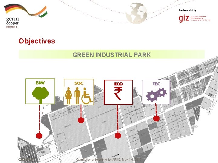 Implemented by Objectives GREEN INDUSTRIAL PARK Source: GIZ-IGEP 05/03/2021 Page 6 