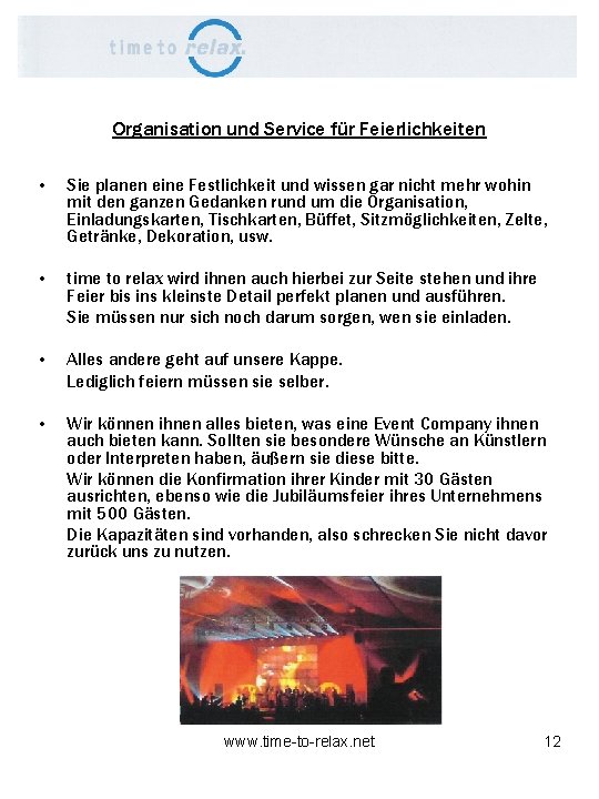 Organisation und Service für Feierlichkeiten • Sie planen eine Festlichkeit und wissen gar nicht