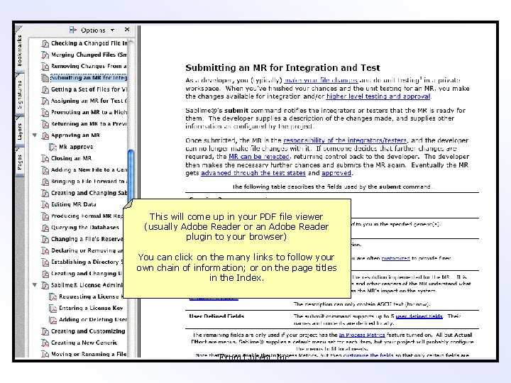 This will come up in your PDF file viewer (usually Adobe Reader or an