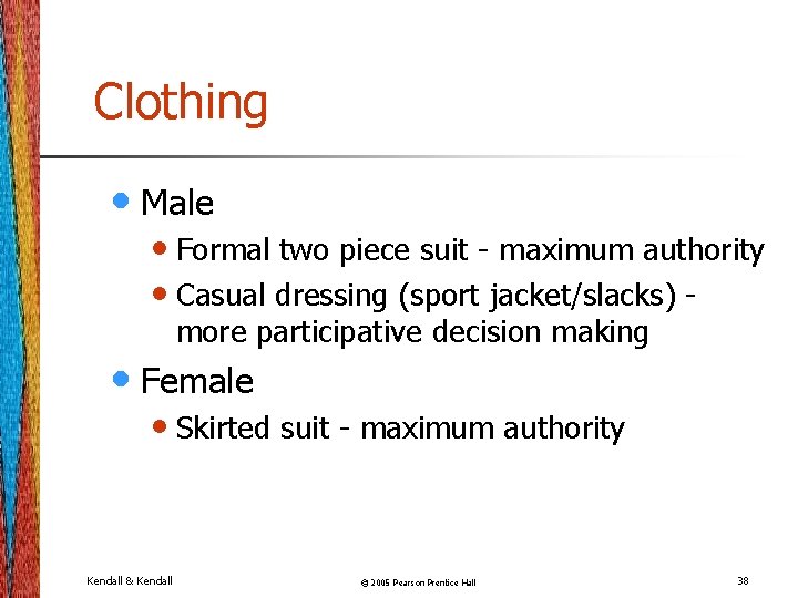 Clothing • Male • Formal two piece suit - maximum authority • Casual dressing