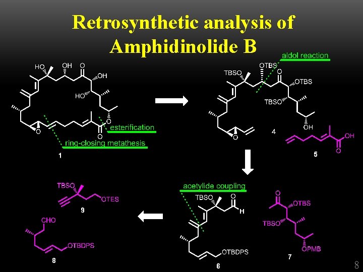 Retrosynthetic analysis of Amphidinolide B 8 