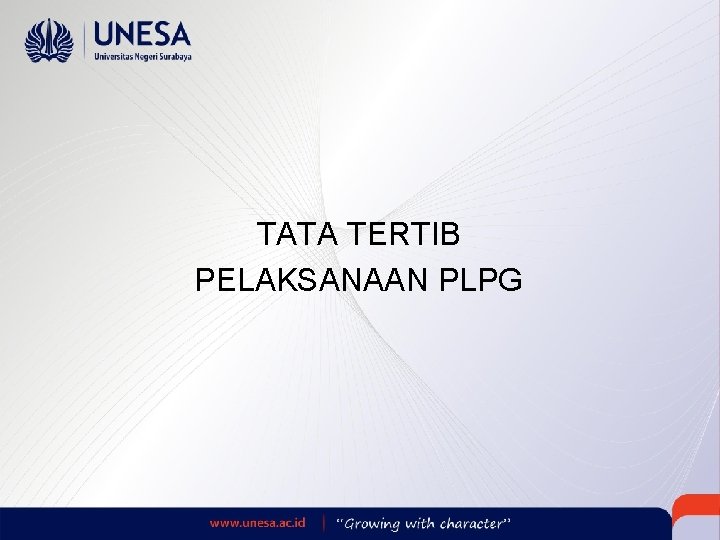 TATA TERTIB PELAKSANAAN PLPG 