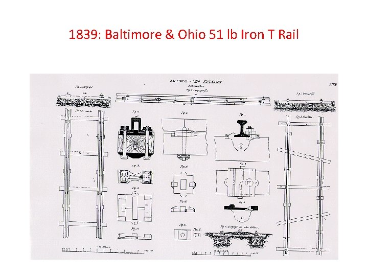 1839: Baltimore & Ohio 51 lb Iron T Rail 