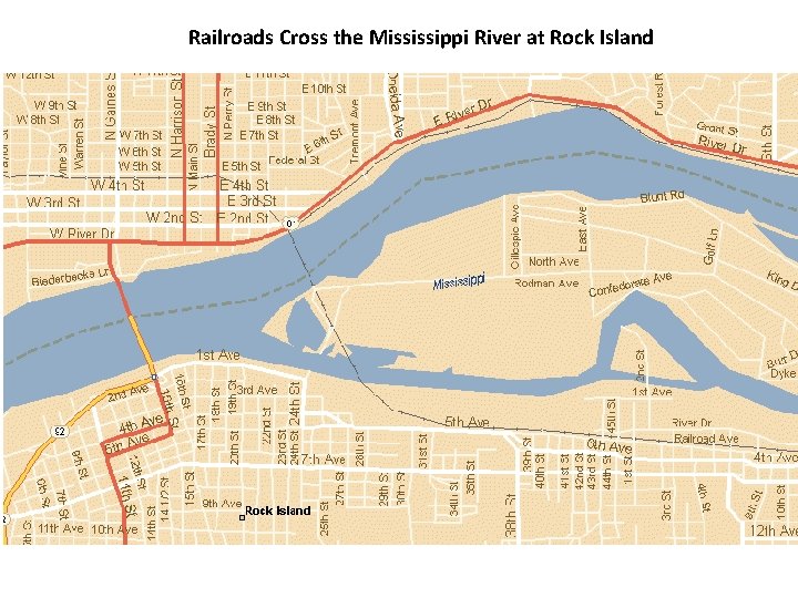 Railroads Cross the Mississippi River at Rock Island 