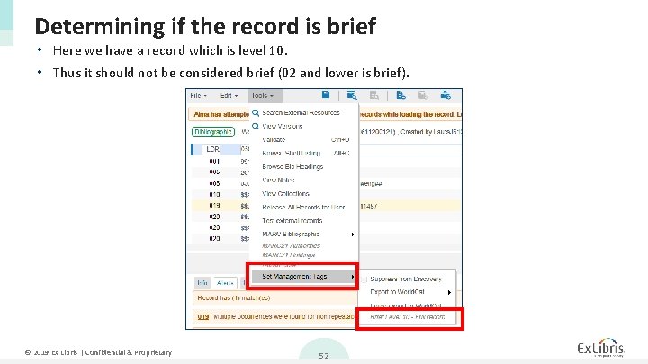 Determining if the record is brief • Here we have a record which is