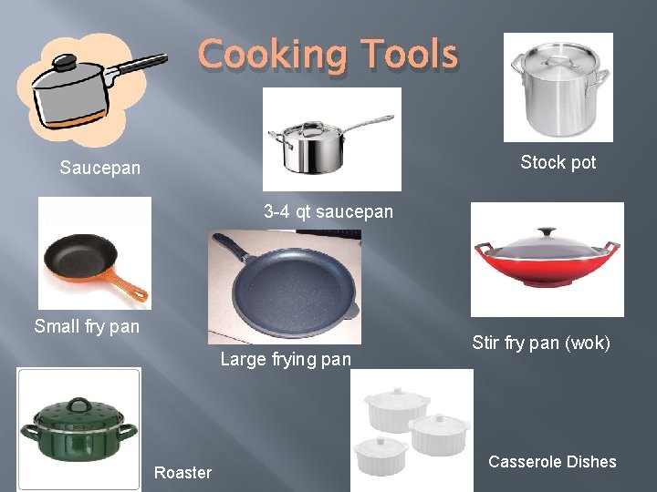 Cooking Tools Stock pot Saucepan 3 -4 qt saucepan Small fry pan Large frying