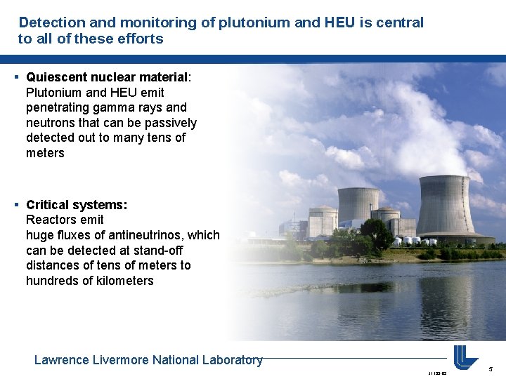 Detection and monitoring of plutonium and HEU is central to all of these efforts