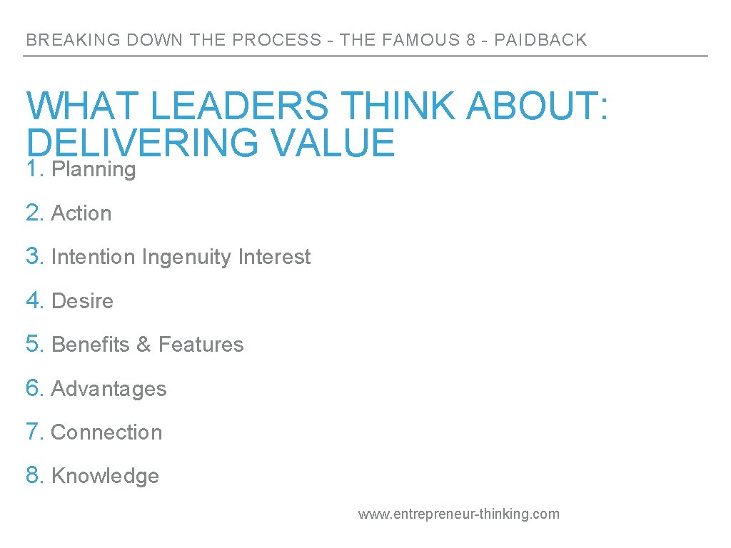 BREAKING DOWN THE PROCESS - THE FAMOUS 8 - PAIDBACK WHAT LEADERS THINK ABOUT: BREAKING DOWN THE PROCESS - THE FAMOUS 8 - PAIDBACK WHAT LEADERS THINK ABOUT: