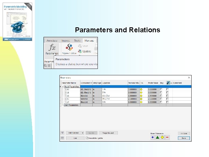 Parameters and Relations Parameters and Relations