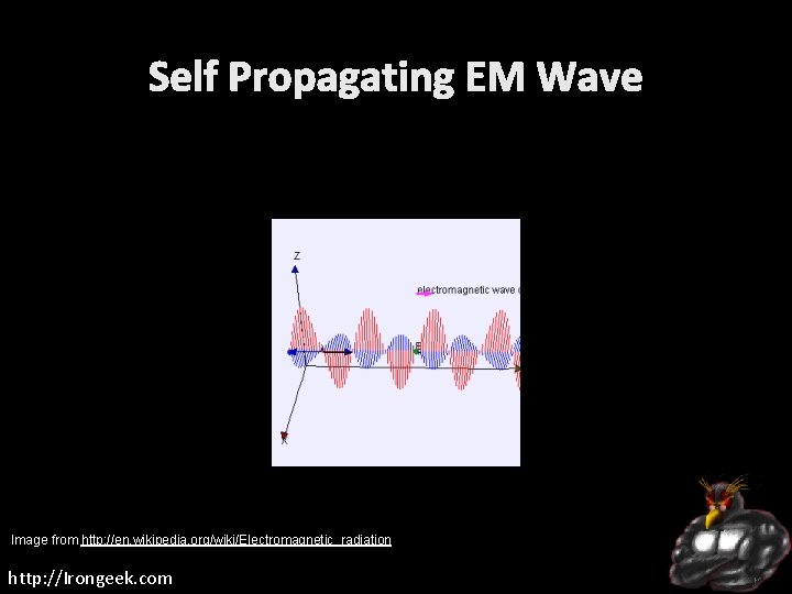 Self Propagating EM Wave Image from http: //en. wikipedia. org/wiki/Electromagnetic_radiation http: //Irongeek. com 