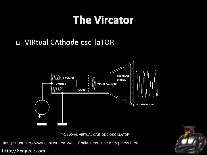 The Vircator VIRtual CAthode oscilla. TOR Image from http: //www. airpower. maxwell. af. mil/airchronicles/cc/apjemp.
