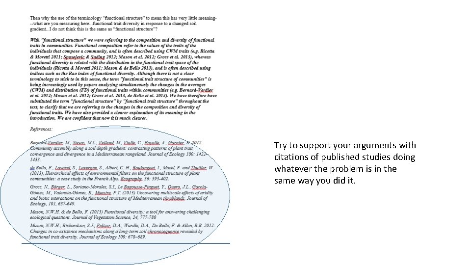 Try to support your arguments with citations of published studies doing whatever the problem