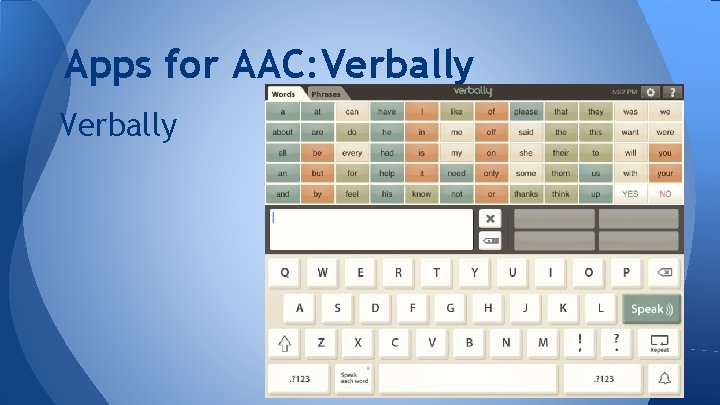 Apps for AAC: Verbally 