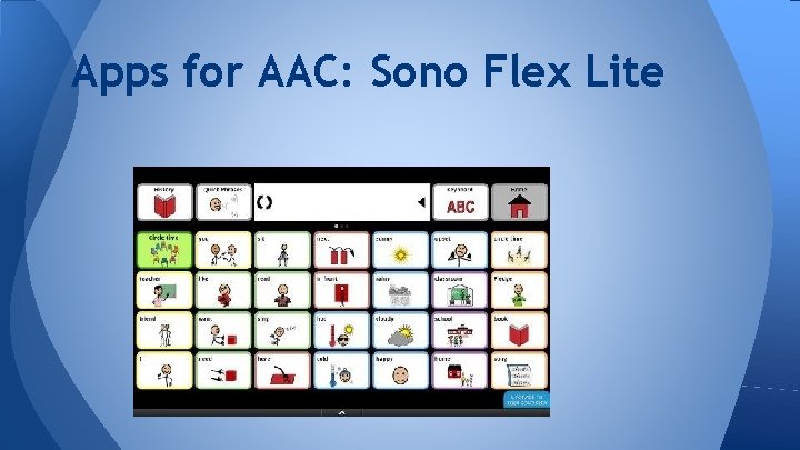 Apps for AAC: Sono Flex Lite 