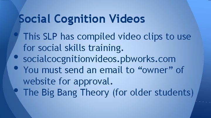 Social Cognition Videos • This SLP has compiled video clips to use for social