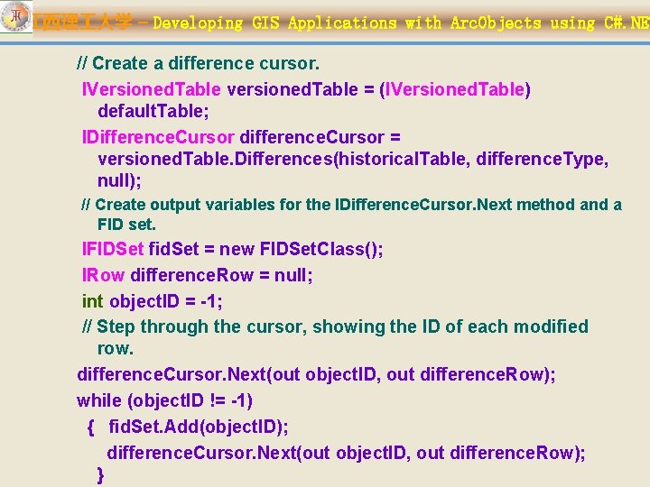 江西理 大学 – Developing GIS Applications with Arc. Objects using C#. NET // Create