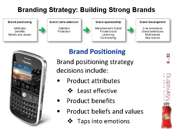 Brand Positioning Brand positioning strategy decisions include: • Product attributes v Least effective •