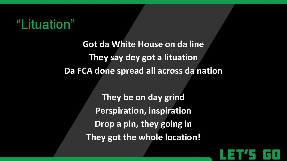 “Lituation” Got da White House on da line They say dey got a lituation