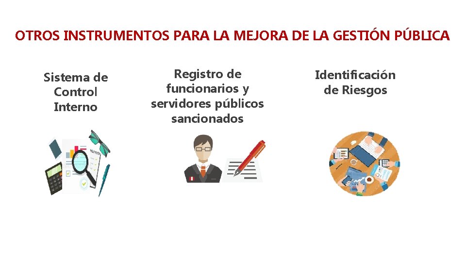 OTROS INSTRUMENTOS PARA LA MEJORA DE LA GESTIÓN PÚBLICA Sistema de Control Interno Registro OTROS INSTRUMENTOS PARA LA MEJORA DE LA GESTIÓN PÚBLICA Sistema de Control Interno Registro