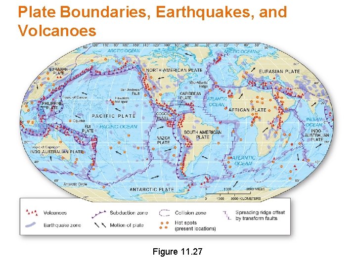 Plate Boundaries, Earthquakes, and Volcanoes Figure 11. 27 