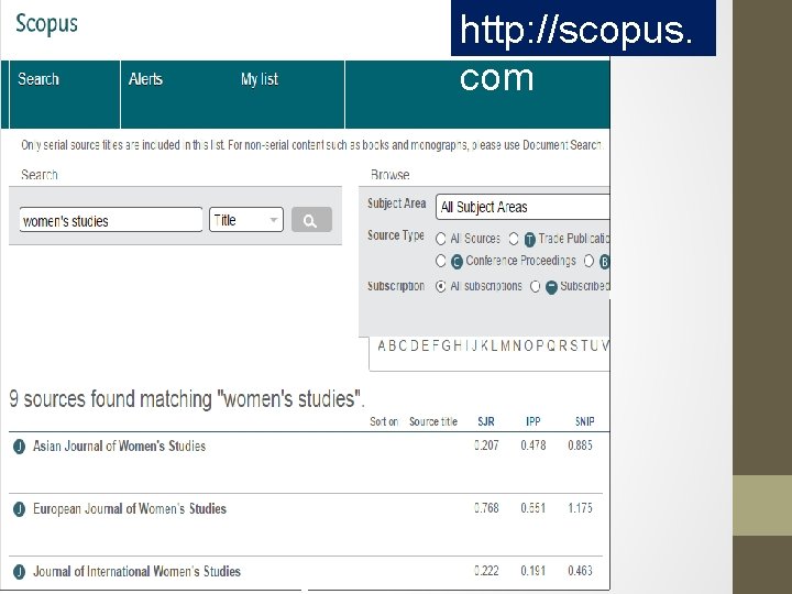 http: //scopus. com 