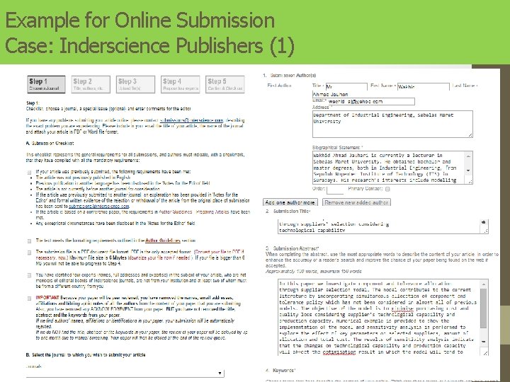 Example for Online Submission Case: Inderscience Publishers (1) 