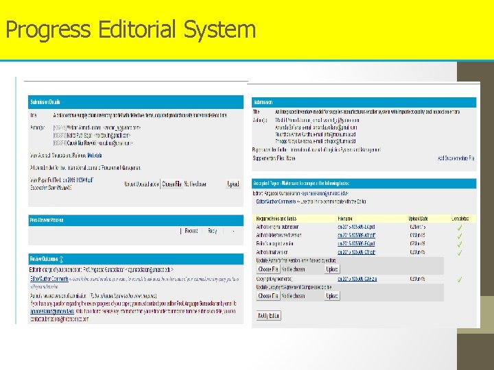 Progress Editorial System 
