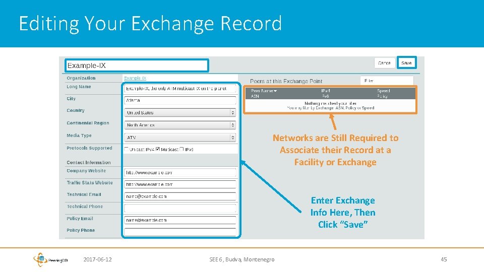 Editing Your Exchange Record Networks are Still Required to Associate their Record at a