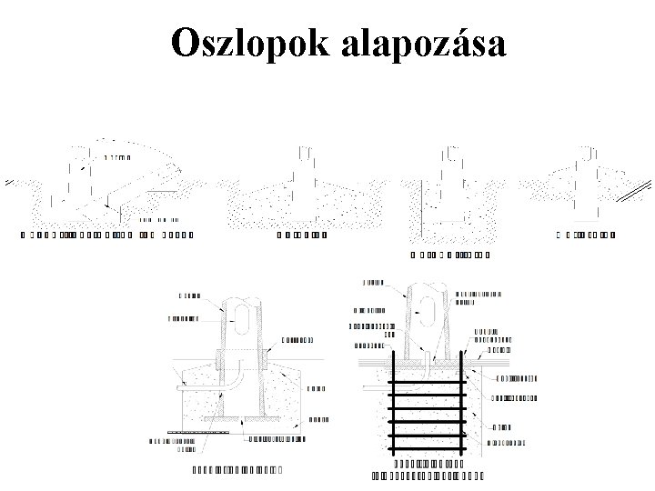 Oszlopok alapozása 